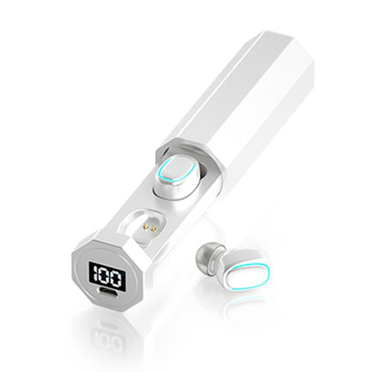 C1 Bluetooth 5.0 TWS Touch Polygonal Digital Display True Wireless Bluetooth Kopfhörer mit Ladebox, Polygonal