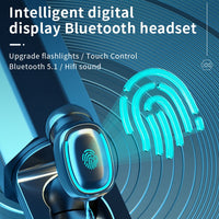 C1 Bluetooth 5.0 TWS Touch Polygonal Digital Display True Wireless Bluetooth Kopfhörer mit Ladebox, Polygonal