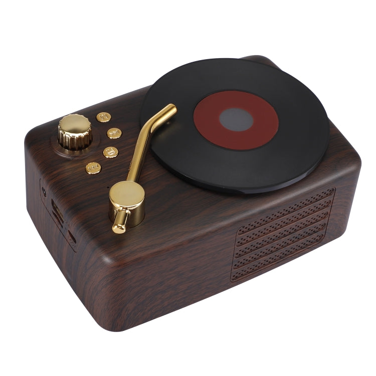 Bluetooth-Lautsprecher im Retro-Stil, integrierte hochempfindliche FM-Empfangsantenne, Langzeitreise, T12 (Brown)
