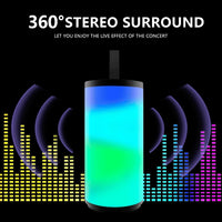 T&G TG169 LED Tragbarer Bluetooth-Lautsprecher für den Außenbereich, wasserdicht, Subwoofer, 3D-Stereo-Mini-Wireless-Lautsprecher, unterstützt AUX, FM, TF-Karte
