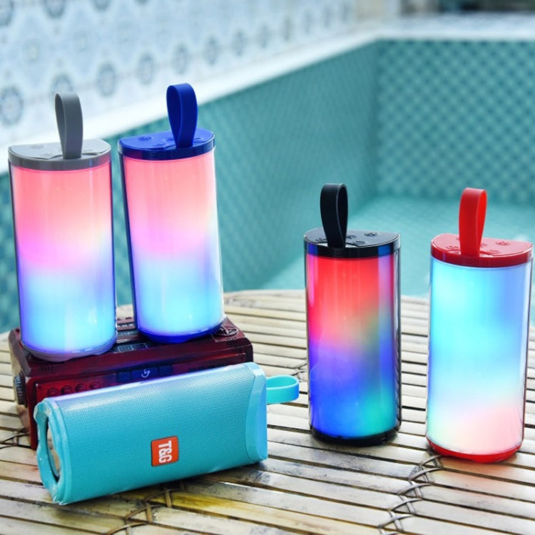 T&G TG169 LED Tragbarer Bluetooth-Lautsprecher für den Außenbereich, wasserdicht, Subwoofer, 3D-Stereo-Mini-Wireless-Lautsprecher, unterstützt AUX, FM, TF-Karte