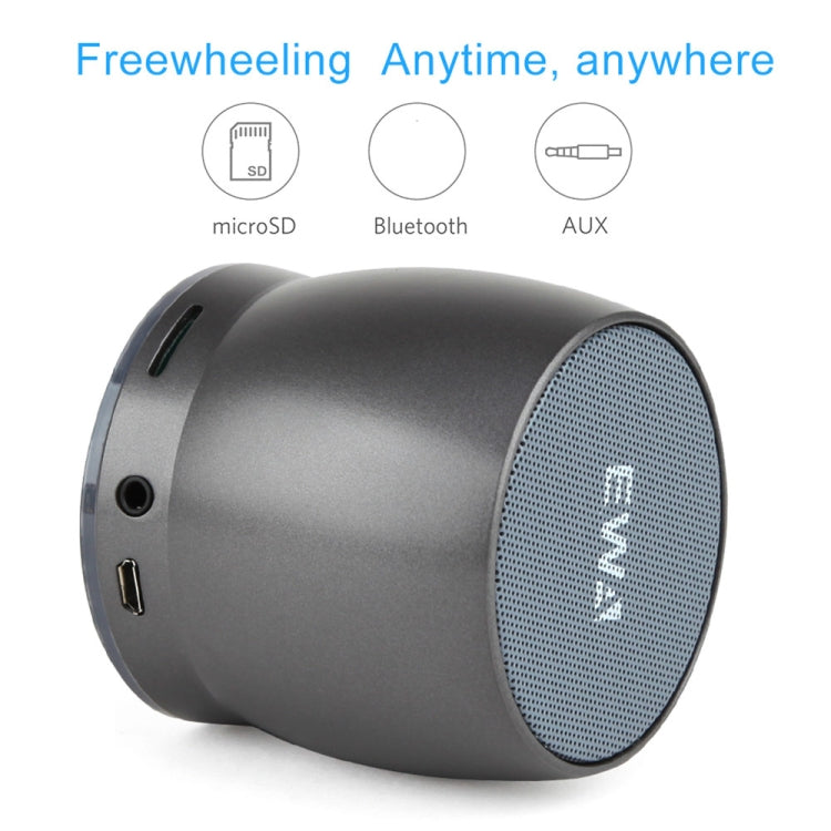EWA A150 Tragbarer Mini-Bluetooth-Lautsprecher, kabellos, Hifi-Stereo, starker Bass, Musik-Boom-Box, Metall-Subwoofer, unterstützt Micro-SD-Karte und 3,5 mm AUX