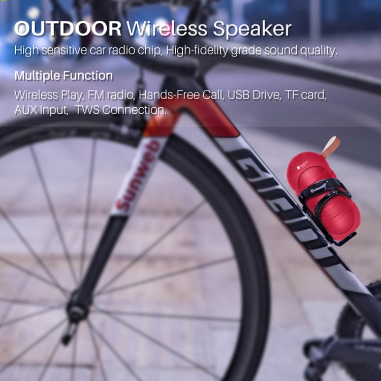 NewRixing NR106 Mini tragbarer kabelloser Bluetooth-Lautsprecher, Stereo-Subwoofer, integriertes Mikrofon, unterstützt Freisprechen, TF-Karte und FM, without LED Flashlight