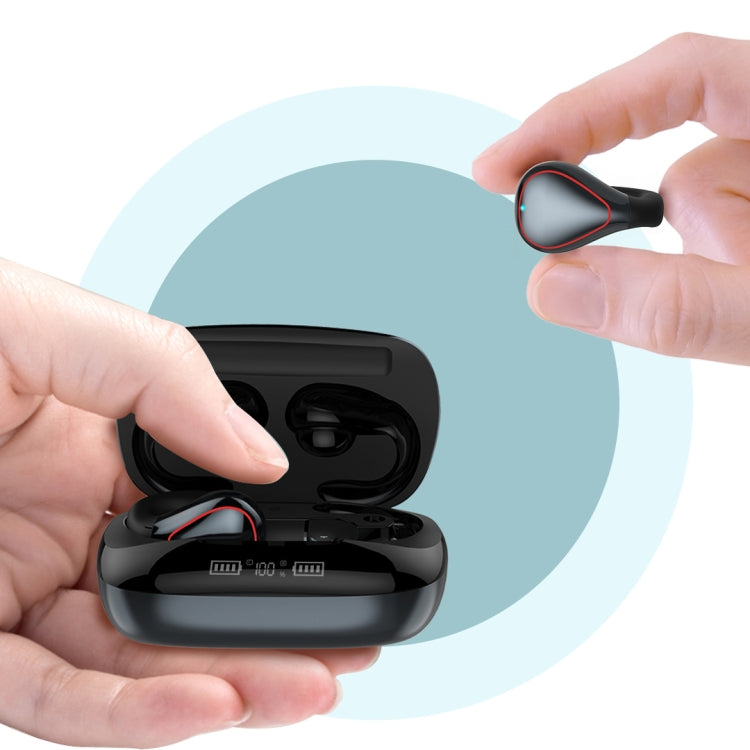 T20 TWS Bluetooth 5.0 Touch Kabelloser Bluetooth-Kopfhörer mit drei LED-Akkuanzeigen und Ladebox, Support-Anruf und Sprachassistent