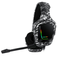 ONIKUMA K20 PS4 Surround Sound Bass PC Gamer Kopfhörer mit Mikrofon, RGB-Licht