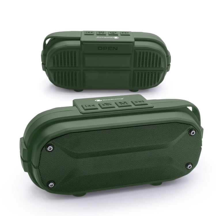 NewRixing NR3023 Tragbarer kabelloser Stereo-Bluetooth-Lautsprecher, integriertes Mikrofon, unterstützt TF-Karte/FM