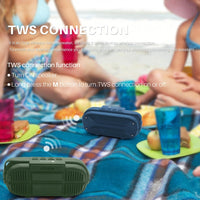 NewRixing NR3023 Tragbarer kabelloser Stereo-Bluetooth-Lautsprecher, integriertes Mikrofon, unterstützt TF-Karte/FM