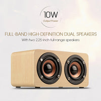 W5 Tragbarer HiFi-Shock-Bass-Bluetooth-Lautsprecher aus Holz, W5