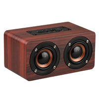 W5 Tragbarer HiFi-Shock-Bass-Bluetooth-Lautsprecher aus Holz, W5