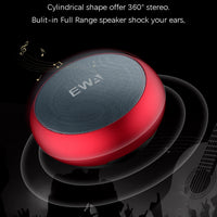 EWA A110 IPX5 Wasserdichter tragbarer Mini-Bluetooth-Lautsprecher aus Metall, unterstützt 3,5-mm-Audio und 32 GB TF-Karte und Anrufe