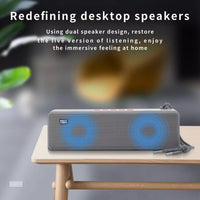 T&G TG271 TWS Subwoofer Bluetooth-Lautsprecher mit geflochtenem Seil, unterstützt USB/AUX/TF-Karte/FM