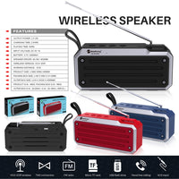 NewRixing NR4018FM TWS Tragbarer Stereo-Bluetooth-Lautsprecher, unterstützt TF-Karte / FM / 3,5 mm AUX / U-Disk / Freisprechanruf