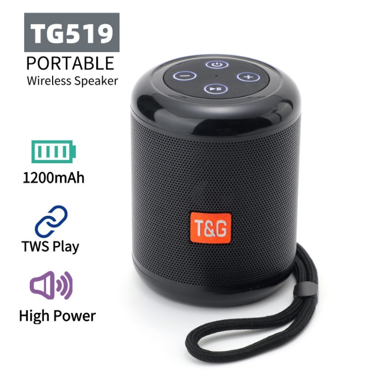 T&G TG519 TWS HiFi Tragbarer Bluetooth-Lautsprecher Subwoofer Drahtlose Outdoor-Säulenlautsprecher unterstützen TF-Karte / FM / 3,5 mm AUX / U-Disk / Freisprechanruf