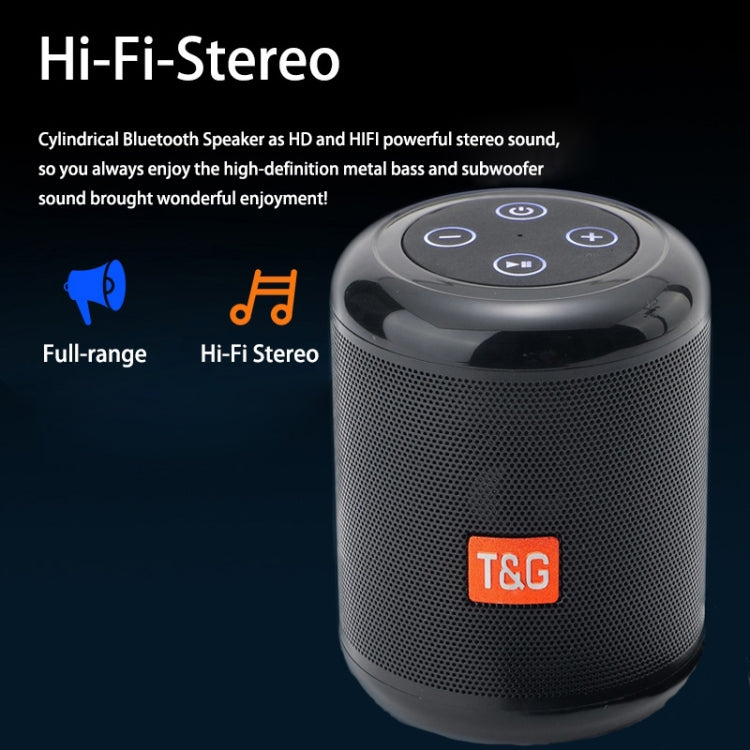 T&G TG519 TWS HiFi Tragbarer Bluetooth-Lautsprecher Subwoofer Drahtlose Outdoor-Säulenlautsprecher unterstützen TF-Karte / FM / 3,5 mm AUX / U-Disk / Freisprechanruf