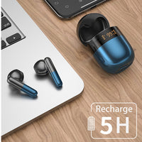 J28 TWS Drahtlose Bluetooth Kopfhörer LED Digital Display HIFI Musik Sport Kopfhörer