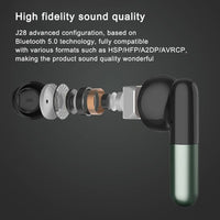 J28 TWS Drahtlose Bluetooth Kopfhörer LED Digital Display HIFI Musik Sport Kopfhörer