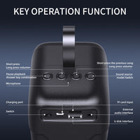 BT08 Tragbarer zylindrischer Bluetooth-Lautsprecher, unterstützt TF-Karte/FM/3,5 mm AUX/U-Disk
