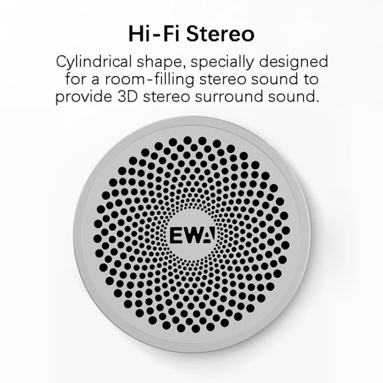 EWA A115 Tragbarer Metall-Bluetooth-Lautsprecher 105H Power Hifi Stereo Outdoor-Subwoofer
