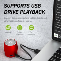 EWA A1 Tragbarer kabelloser TWS-Bluetooth-Lautsprecher, IPX5 wasserdicht, unterstützt TF-Karte