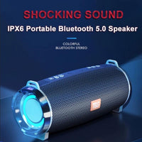 T&G TG192 LED-Blinklicht, tragbarer kabelloser Bass-3D-Stereo-Bluetooth-Lautsprecher, unterstützt FM/TF-Karte/USB