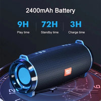 T&G TG192 LED-Blinklicht, tragbarer kabelloser Bass-3D-Stereo-Bluetooth-Lautsprecher, unterstützt FM/TF-Karte/USB
