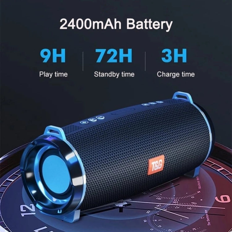 T&G TG192 LED-Blinklicht, tragbarer kabelloser Bass-3D-Stereo-Bluetooth-Lautsprecher, unterstützt FM/TF-Karte/USB