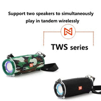T&G TG192 LED-Blinklicht, tragbarer kabelloser Bass-3D-Stereo-Bluetooth-Lautsprecher, unterstützt FM/TF-Karte/USB