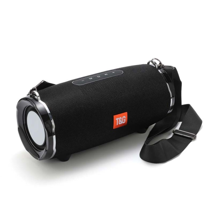 T&G TG187 Tragbarer, wasserdichter, kabelloser Bass-Surround-Bluetooth-Lautsprecher mit Schultergurt, unterstützt FM/TF-Karte