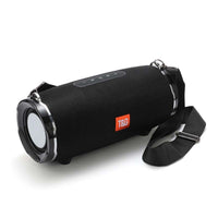 T&G TG187 Tragbarer, wasserdichter, kabelloser Bass-Surround-Bluetooth-Lautsprecher mit Schultergurt, unterstützt FM/TF-Karte