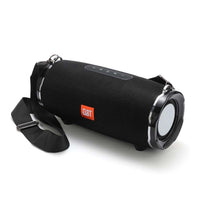 T&G TG187 Tragbarer, wasserdichter, kabelloser Bass-Surround-Bluetooth-Lautsprecher mit Schultergurt, unterstützt FM/TF-Karte