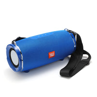 T&G TG187 Tragbarer, wasserdichter, kabelloser Bass-Surround-Bluetooth-Lautsprecher mit Schultergurt, unterstützt FM/TF-Karte