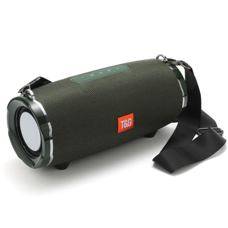 T&G TG187 Tragbarer, wasserdichter, kabelloser Bass-Surround-Bluetooth-Lautsprecher mit Schultergurt, unterstützt FM/TF-Karte