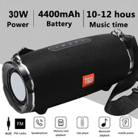 T&G TG187 Tragbarer, wasserdichter, kabelloser Bass-Surround-Bluetooth-Lautsprecher mit Schultergurt, unterstützt FM/TF-Karte