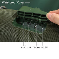 T&G TG187 Tragbarer, wasserdichter, kabelloser Bass-Surround-Bluetooth-Lautsprecher mit Schultergurt, unterstützt FM/TF-Karte