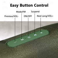 T&G TG187 Tragbarer, wasserdichter, kabelloser Bass-Surround-Bluetooth-Lautsprecher mit Schultergurt, unterstützt FM/TF-Karte
