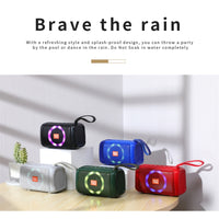 T&G TG193 Tragbarer Bluetooth-Lautsprecher, LED-Licht, wasserdichter Outdoor-Subwoofer, unterstützt TF-Karte/FM-Radio/AUX