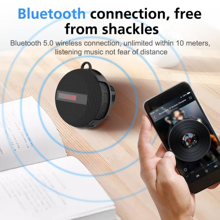 BT368 LED-Digitalanzeige Bluetooth-Lautsprecher für den Außenbereich, tragbar, IPX65 wasserdicht, unterstützt Freisprecheinrichtung / TF-Karte