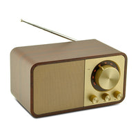 JY-66 Holz Wireless BT5.0 Retro Classic Lautsprecher FM Radio Unterstützung TF / U-Disk / AUX