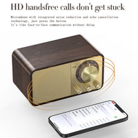 JY-66 Holz Wireless BT5.0 Retro Classic Lautsprecher FM Radio Unterstützung TF / U-Disk / AUX