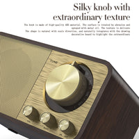 JY-66 Holz Wireless BT5.0 Retro Classic Lautsprecher FM Radio Unterstützung TF / U-Disk / AUX