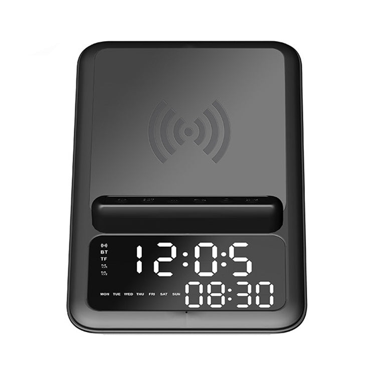 AEC BT512 Multifunktionaler Bluetooth-Lautsprecher, 10 W, kabelloses Ladegerät, LED-Desktop, elektronischer Wecker