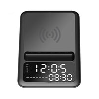 AEC BT512 Multifunktionaler Bluetooth-Lautsprecher, 10 W, kabelloses Ladegerät, LED-Desktop, elektronischer Wecker