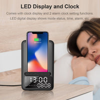 AEC BT512 Multifunktionaler Bluetooth-Lautsprecher, 10 W, kabelloses Ladegerät, LED-Desktop, elektronischer Wecker