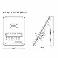 AEC BT512 Multifunktionaler Bluetooth-Lautsprecher, 10 W, kabelloses Ladegerät, LED-Desktop, elektronischer Wecker