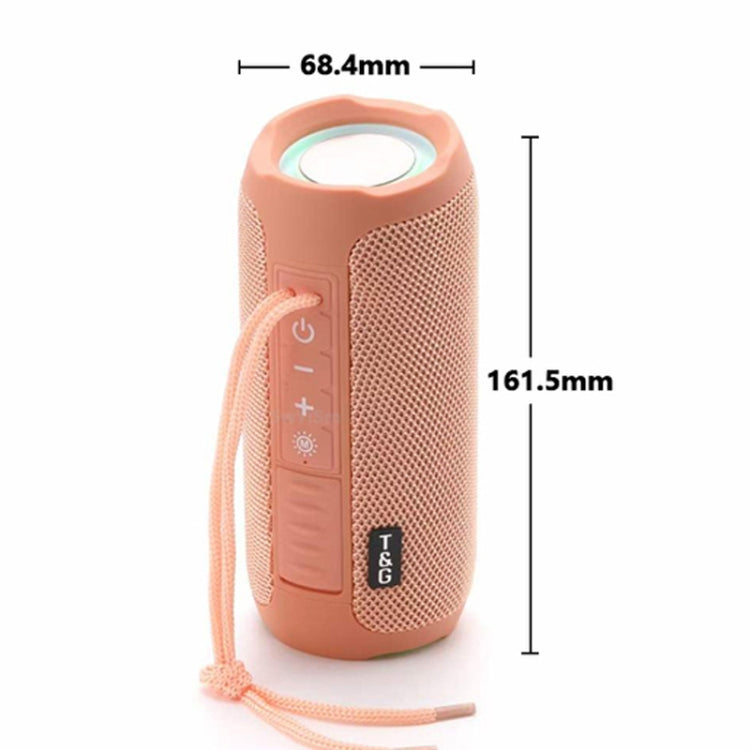 T&G TG227 Tragbarer, wasserdichter Bluetooth-Musiklautsprecher für den Außenbereich mit LED-Unterstützung FM / TF / USB