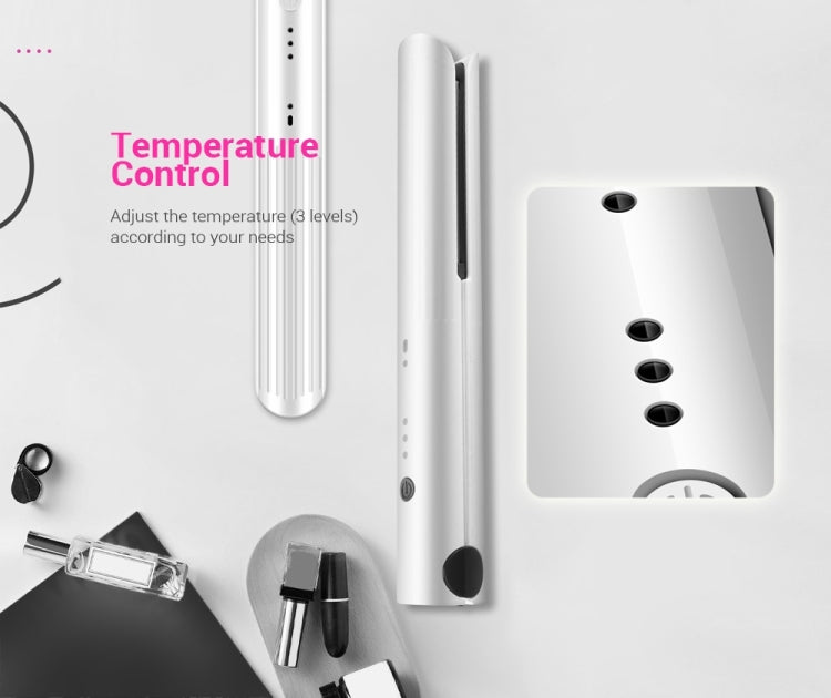 K-SKIN Tragbarer wiederaufladbarer Haarglätter, Lockenwickler, Keramik-Eisen-Styling-Werkzeug, kabellos, einstellbare Temperatur, schnelle Hitze