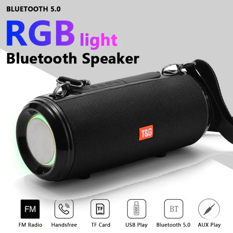 T&G TG537 RGB Light tragbarer wasserdichter Bluetooth-Lautsprecher unterstützt FM/TF-Karte