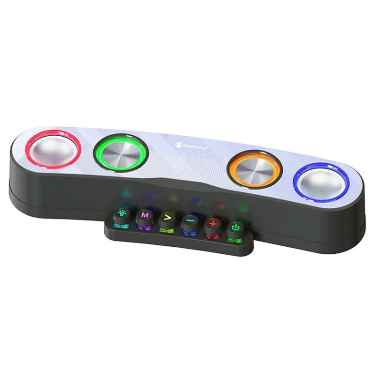 Newrixing NR555 Desktop-Bunter LED-Gaming-Bluetooth-Lautsprecher, unterstützt TF und FM