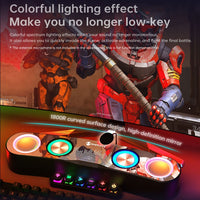 Newrixing NR555 Desktop-Bunter LED-Gaming-Bluetooth-Lautsprecher, unterstützt TF und FM