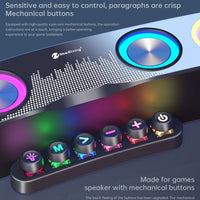 Newrixing NR555 Desktop-Bunter LED-Gaming-Bluetooth-Lautsprecher, unterstützt TF und FM